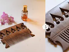 A Garden To Keep | Sheesham Wooden Comb | Leaf Design