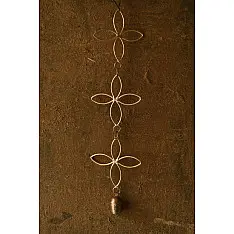 Jingles & Carrolls ~ Kutch Metal Hanging Bell - Flowers with One Bell