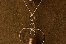 Jingles & Carrolls ~ Kutch Hanging Metal Bell - Heart Shape