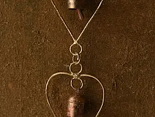 Jingles & Carrolls ~ Kutch Hanging Metal Bell - Heart Shape