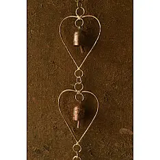 Jingles & Carrolls ~ Kutch Hanging Metal Bell - Heart Shape