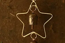 Jingles & Carrolls ~ Kutch Metal Hanging Bell - Star With Two Bells