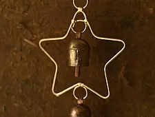 Jingles & Carrolls ~ Kutch Metal Hanging Bell - Star With Two Bells