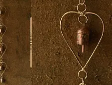 Jingles & Carrolls ~ Kutch Hanging Metal Bell - Heart Shape