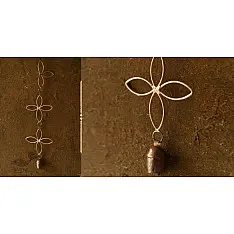 Jingles & Carrolls ~ Kutch Metal Hanging Bell - Flowers with One Bell