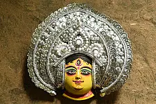 Mukhauta. मुखौटा ~ Chhau Mask ~ Chandraghanta (Big / Silver)