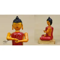 Etikoppaka ♡ Wooden Toy ♡ Buddha (  24 x14 cm )