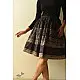 Jawariya Block Printed Short Skirt - Black