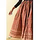 shop Jawariya Block Printed Long Skirt / Ghagra - Red