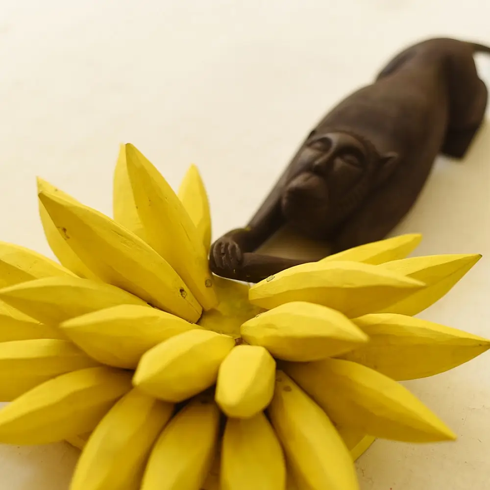 shop Handmade Wooden Wall Hanging ~ Monkey & Bananas