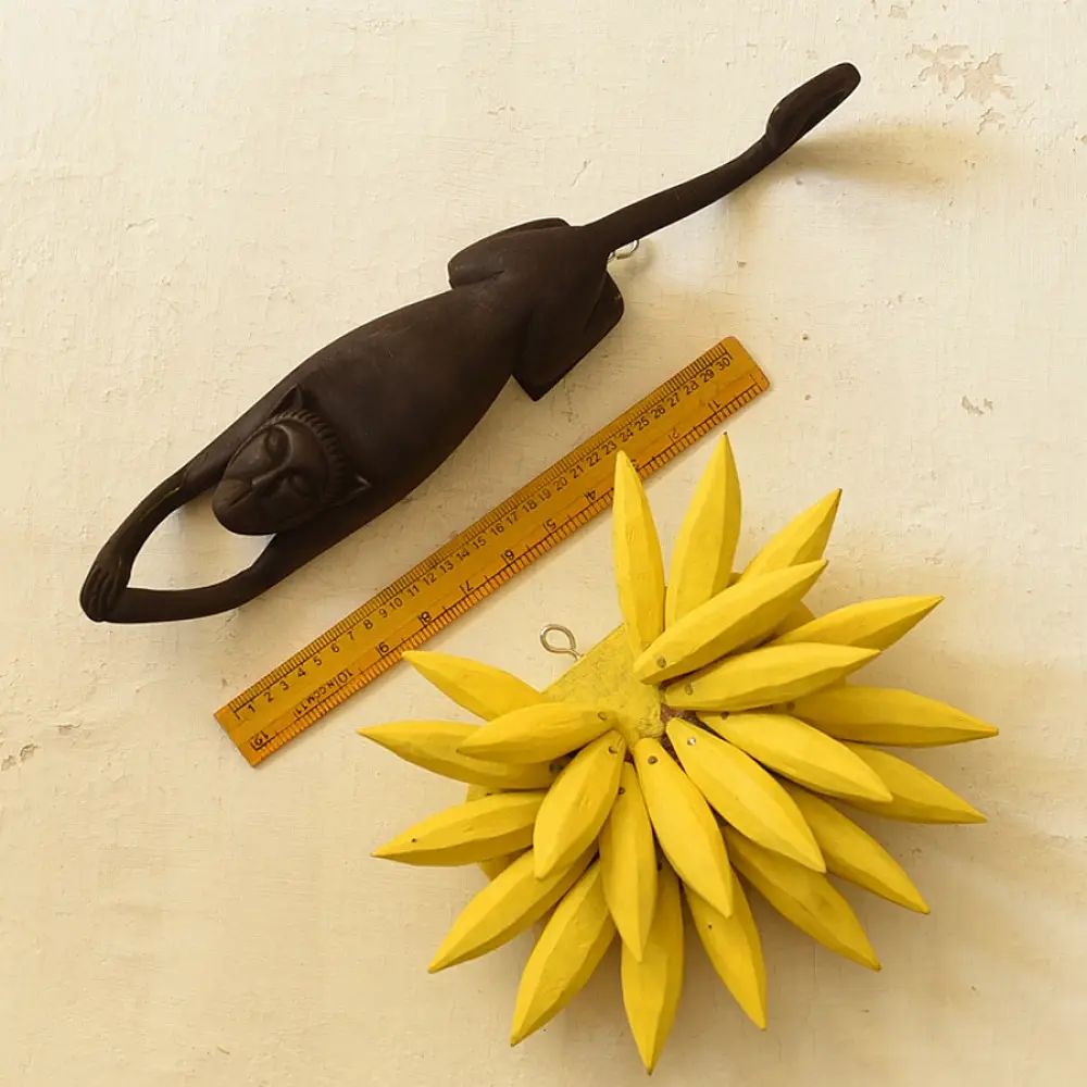 shop Handmade Wooden Wall Hanging ~ Monkey & Bananas