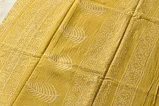 Indigenous Impressions ❣ Bagru Block Printed Cotton Yellow Saree