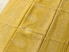 Indigenous Impressions ❣ Bagru Block Printed Cotton Yellow Saree