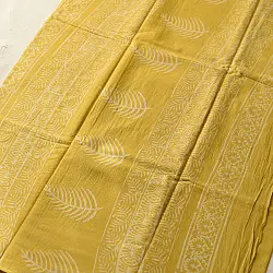 Indigenous Impressions ❣ Bagru Block Printed Cotton Yellow Saree