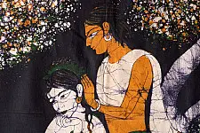 Batik Painting ~ Sakhi (Two Girls)