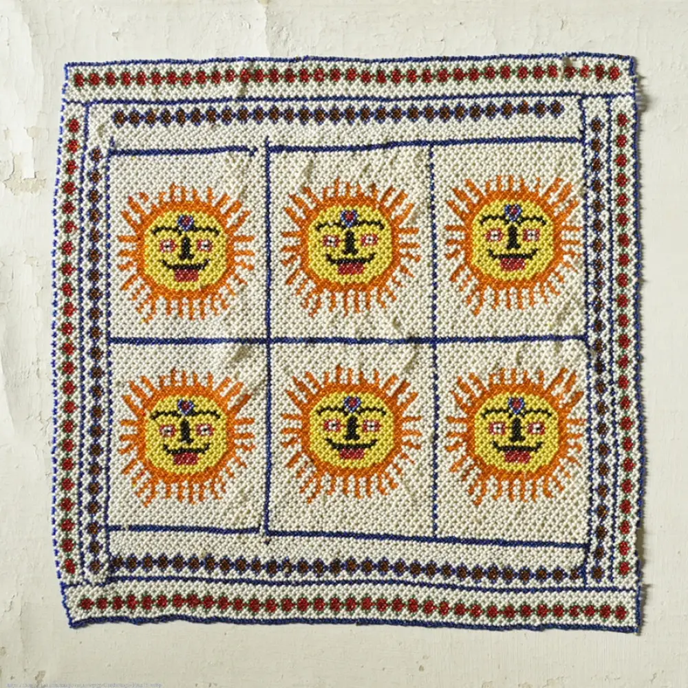 Saurashtra Bead Work - Old & Antique Wall Hanging / Chakda - Sun Motif