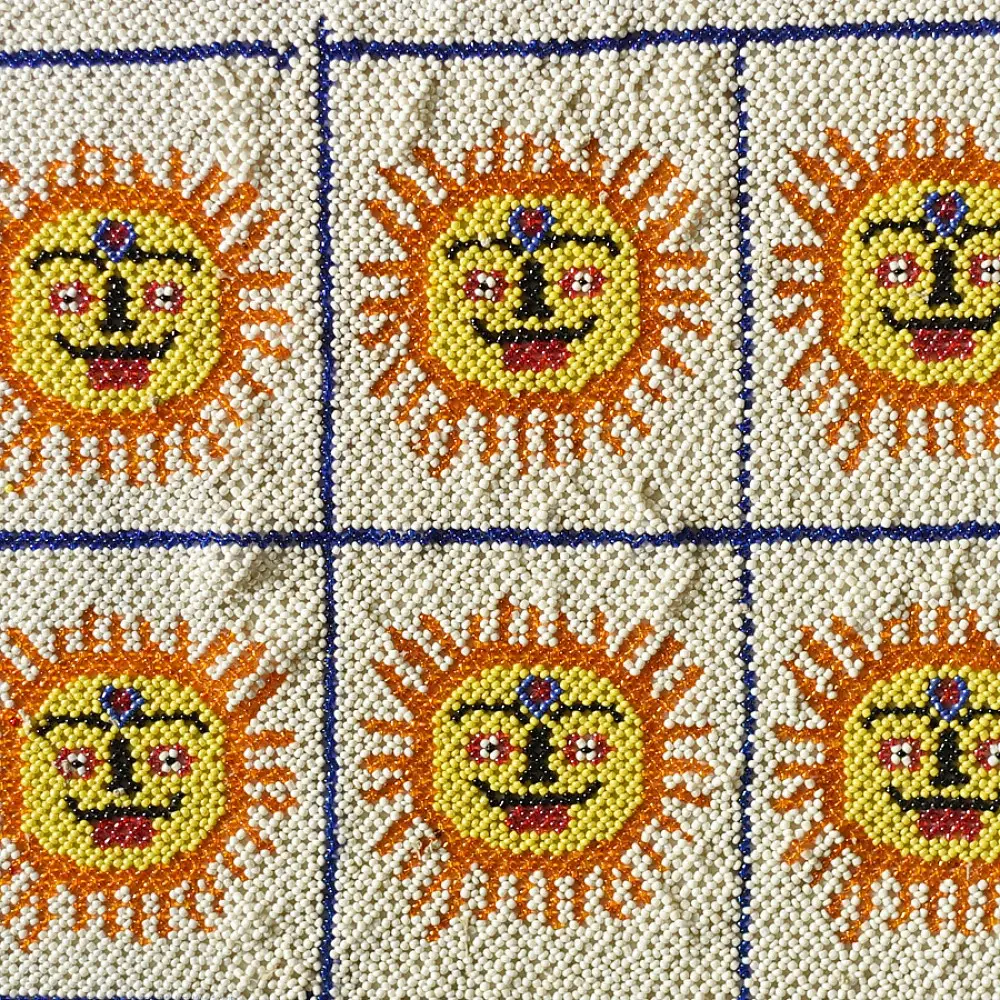 Saurashtra Bead Work - Old & Antique Wall Hanging / Chakda - Sun Motif