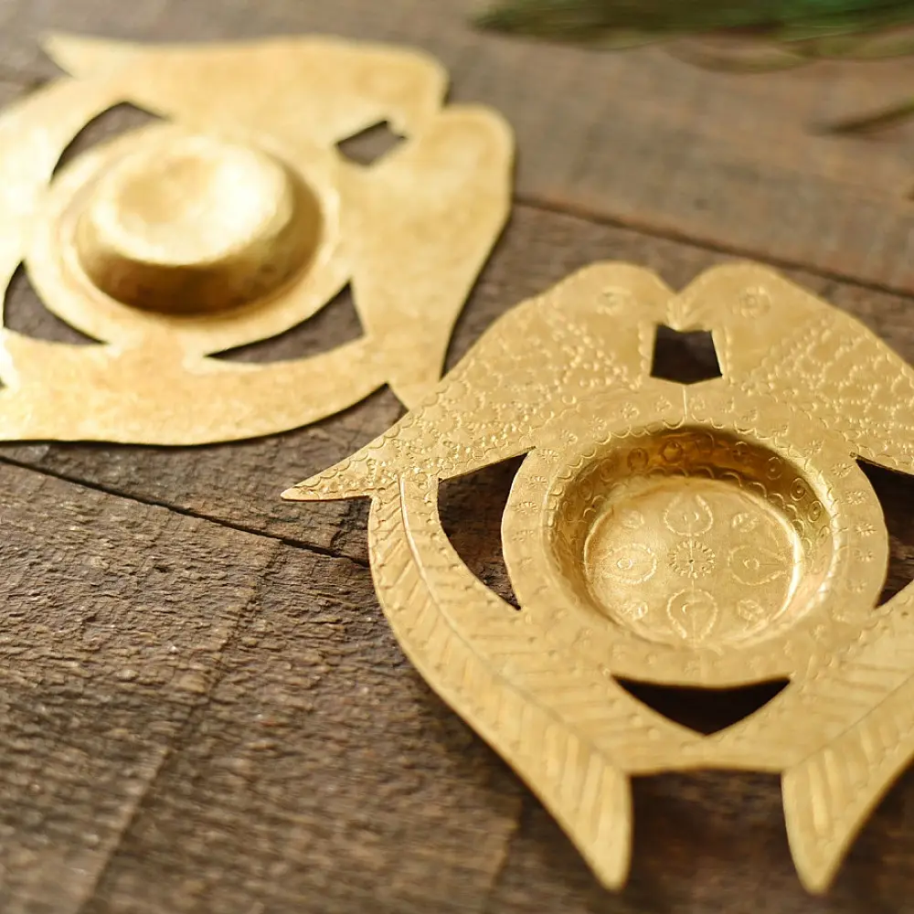 shop Brass Handmade T-Light Holder - Perrot 
