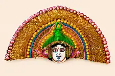 Mukhauta . मुखौटा : Handmade Wall Hanging Chhau Mask - Gauri