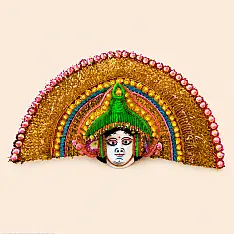 Mukhauta . मुखौटा : Handmade Wall Hanging Chhau Mask - Gauri