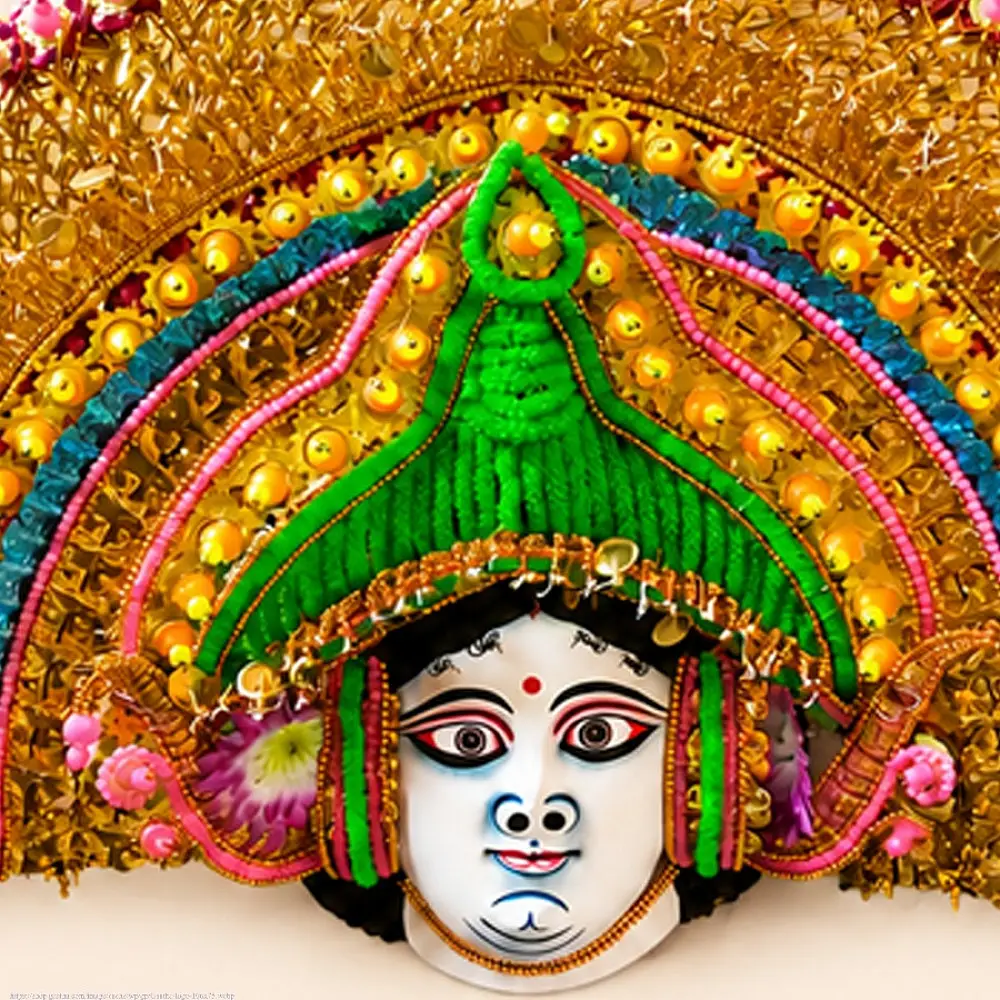 shop Handmade Paper Mache Chhau Mask - Gauri