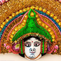 Mukhauta . मुखौटा : Handmade Wall Hanging Chhau Mask - Gauri