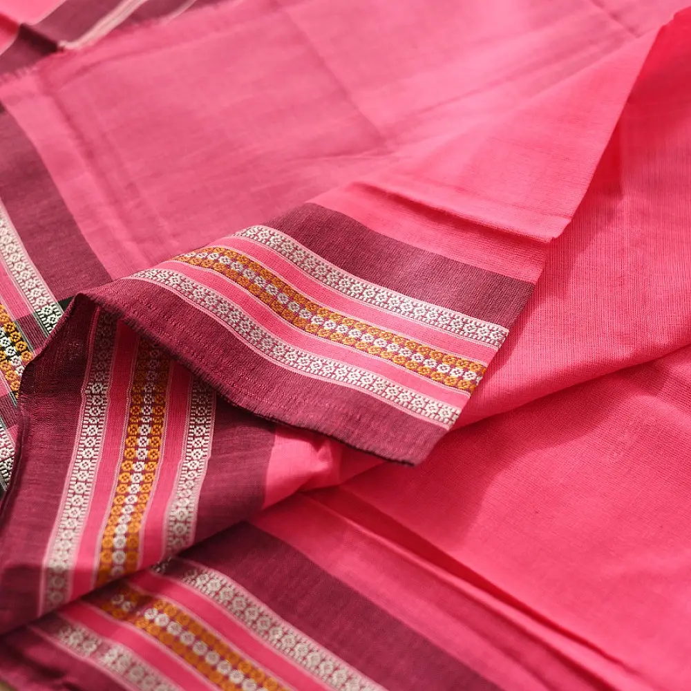 Cotton weaves ~ Ikat Saree Pink 