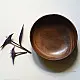 handmade wooden big bowl with wide shallow shape and natural wood finish
