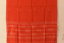Aamaya . आमाया | Handloom Soft Cotton Jamdani Red Stole