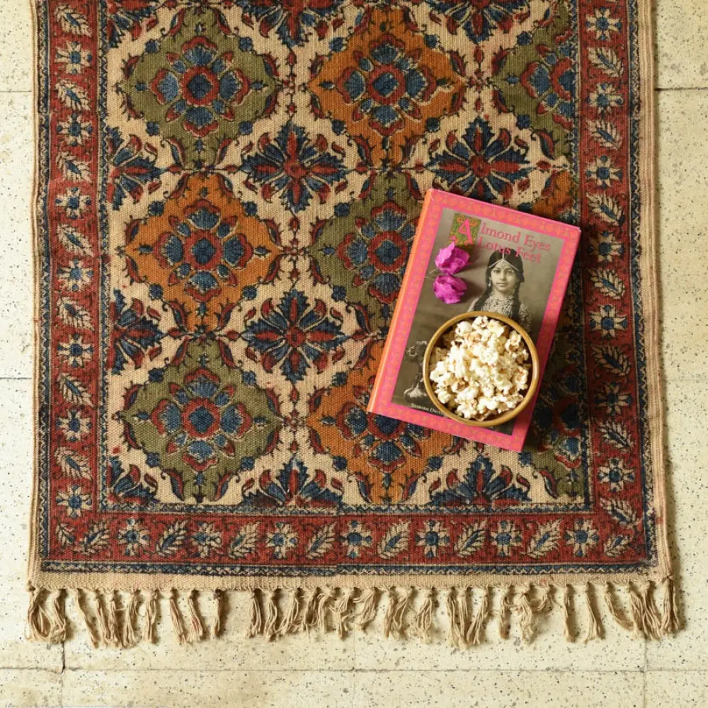 shop Kalamkari Natural Color Dhurrie - home decor