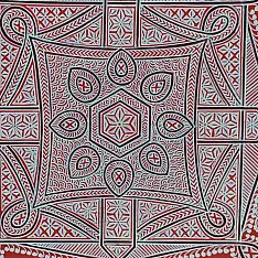 Mandana Art - Painting  (Red)