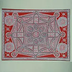 Mandana Art - Painting  (Red)