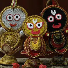 Dhaana Murti . Paddy Craft | Subhadra, Balram & Jagannath ( Set of Three )
