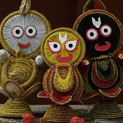 Dhaana Murti . Paddy Craft | Subhadra, Balram & Jagannath ( Set of Three )