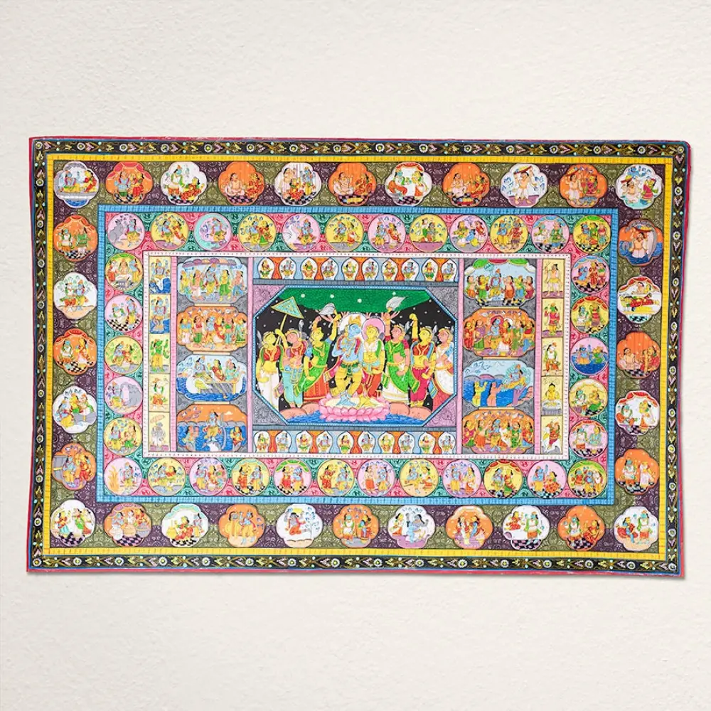 shop Traditional patachitra Painting ~ Krishna Leela