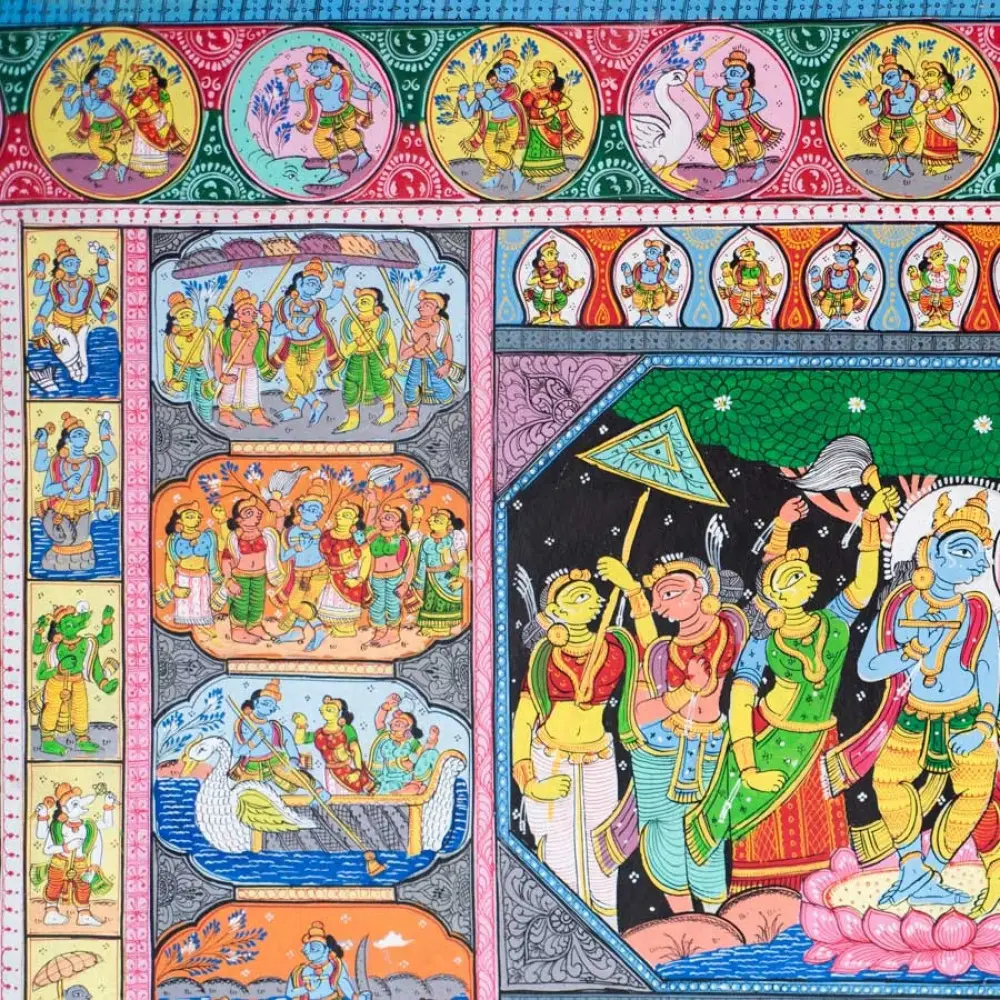 shop Traditional patachitra Painting ~ Krishna Leela
