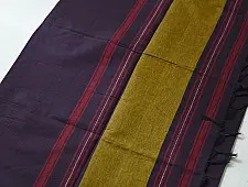 Sadaa . सदा ✡ Handloom Begampuri Cotton Saree With Woven Border - Violet Color