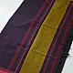 handloom begampuri pure cotton saree in deep dark violet with yellow and red woven temple borders