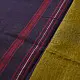 handloom begampuri pure cotton saree in deep dark violet with yellow and red woven temple borders