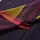 handloom begampuri pure cotton saree in deep dark violet with yellow and red woven temple borders