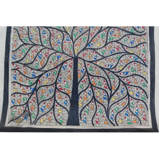 shop Madhubani painting| Tree of Life ( Birds )