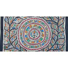 Madhubani painting | Birds & Fishes