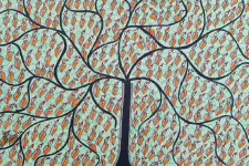 Madhubani painting | Tree of Life - Leaf or Birds