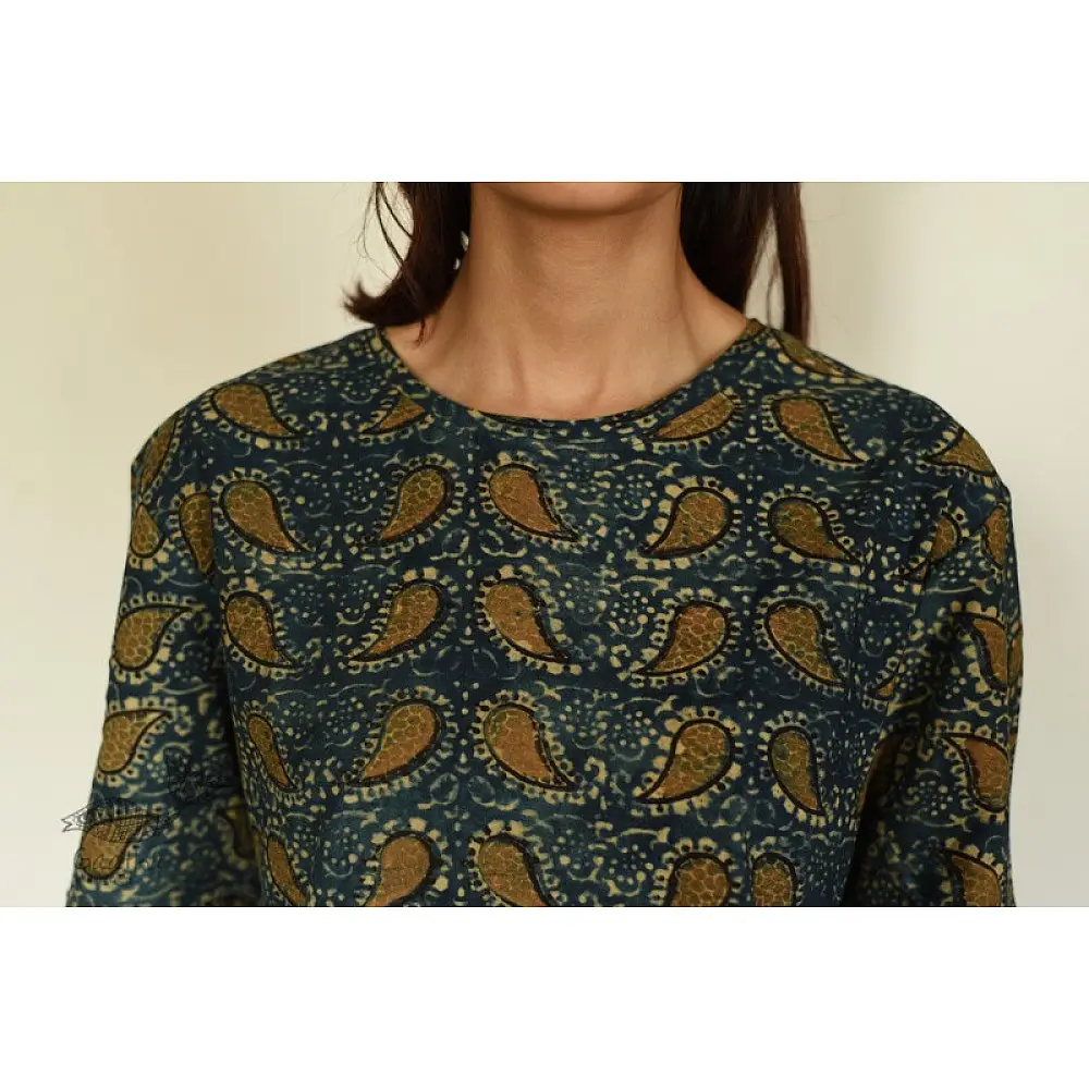 buy ajrakh hand block printed Unisex  tshit