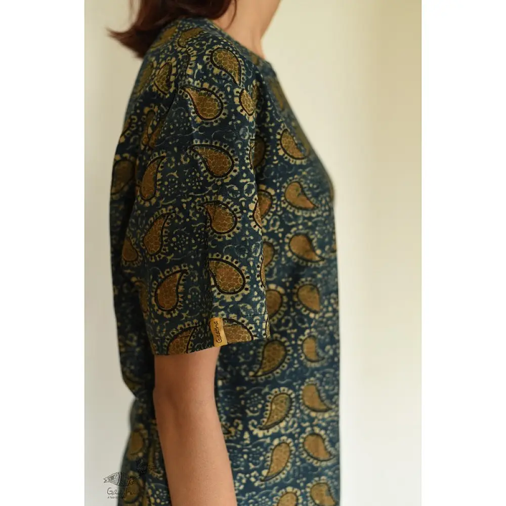 buy ajrakh hand block printed Unisex  tshit
