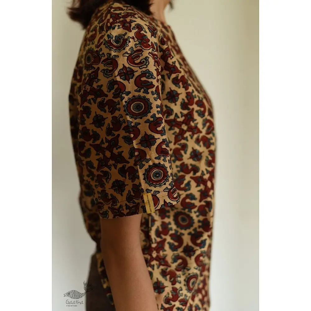 buy ajrakh hand block printed Unisex  tshit