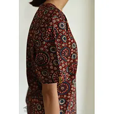 Block Printed & Vegetable Dyed ~ Ajrakh Unisex Cotton T-shirt