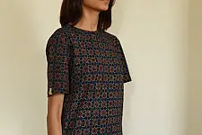 Ajrakh Cotton T-shirt - Block Printed