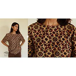 Hand Block Printed Unisex Ajrakh T-shirt