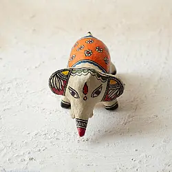 Madhuban . मधुबन ❁ Madhubani Hand Painted Paper Mache ~ Elephant (B)